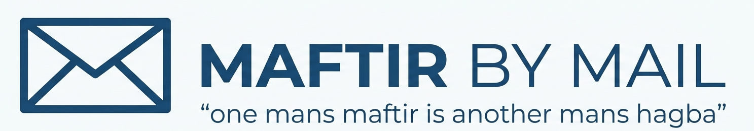 Maftir by Mail